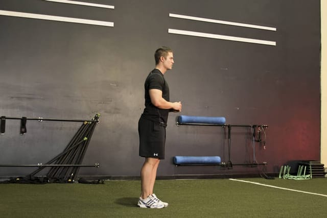 Standing Hip Circles, start position