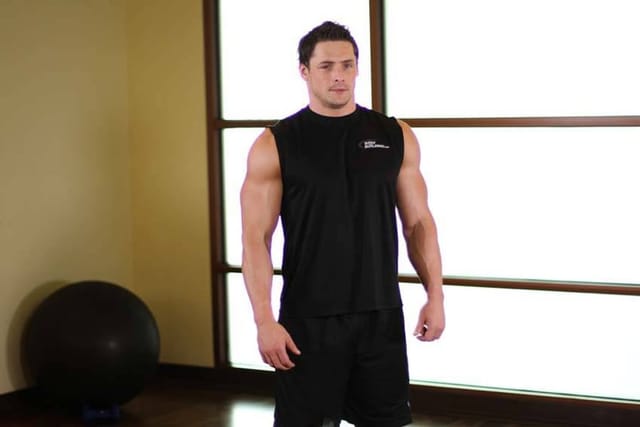 Overhead Triceps Stretch, start position